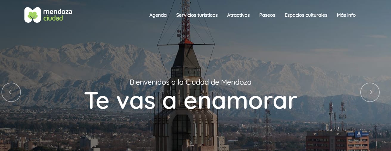 Nueva Web turismo Ciudad de Mendoza Argentina.